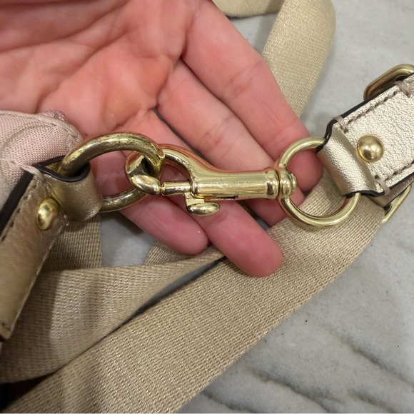 Coach Penelope Signature Jacquard Blush Pink Crossbody Bag Turnlock - Picture 12 of 16